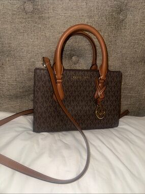 Michael Kors Brown and Tan Signature Satchel